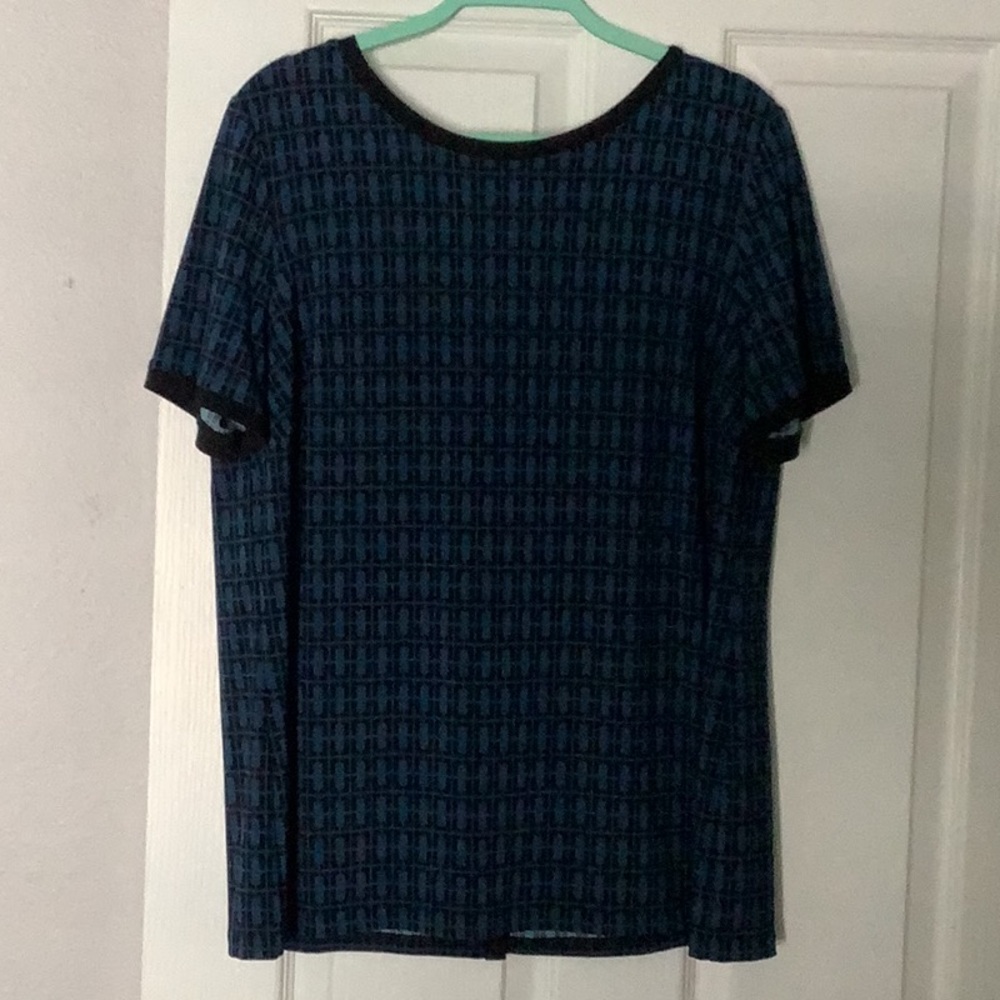 Women's Blue Patterned Top Anne Klein 1X